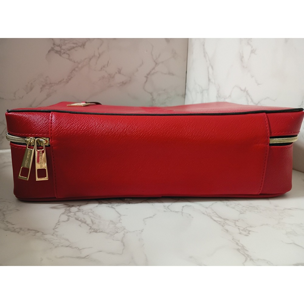 ESTEE LAUDER Red Playing Cards "Solitaire" Cosmetic Train Case - EUC - Picture 5 of 7